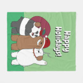 We Bare Bears - Season's Greetings Fleece Deken (Voorkant (Horizontaal))