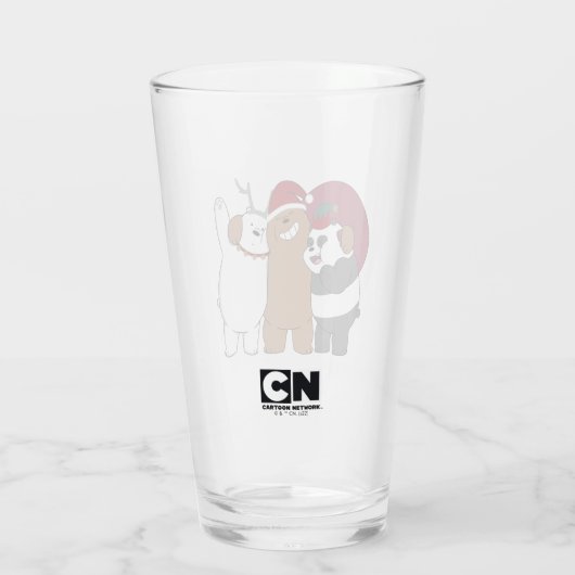 We Bare Bears - Season's Greetings Glas (Achterkant)