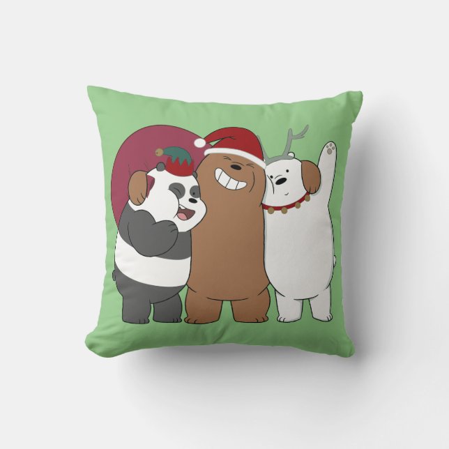 We Bare Bears - Season's Greetings Kussen (Voorkant)