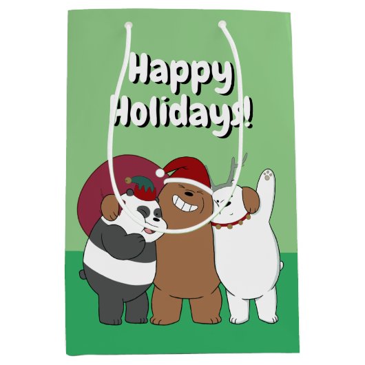 We Bare Bears - Season's Greetings Medium Cadeauzakje (Voorkant)