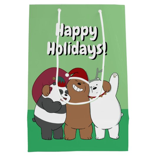 We Bare Bears - Season's Greetings Medium Cadeauzakje (Achterkant)