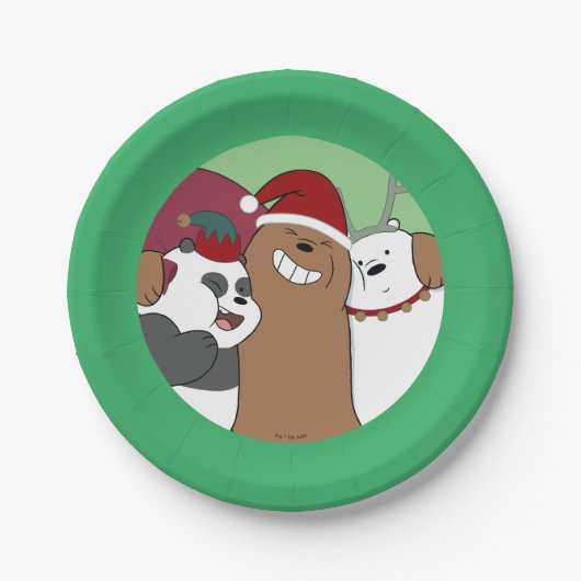 We Bare Bears - Season's Greetings Papieren Bordje (Voorkant)