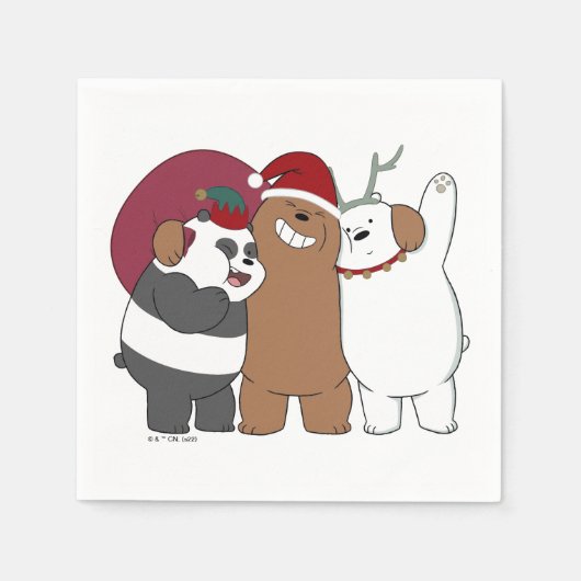 We Bare Bears - Season's Greetings Servet (Voorkant)
