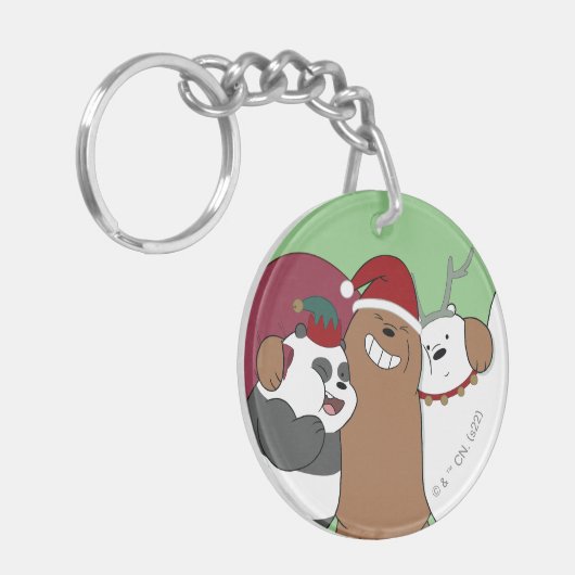 We Bare Bears - Season's Greetings Sleutelhanger (Voorkant Links)