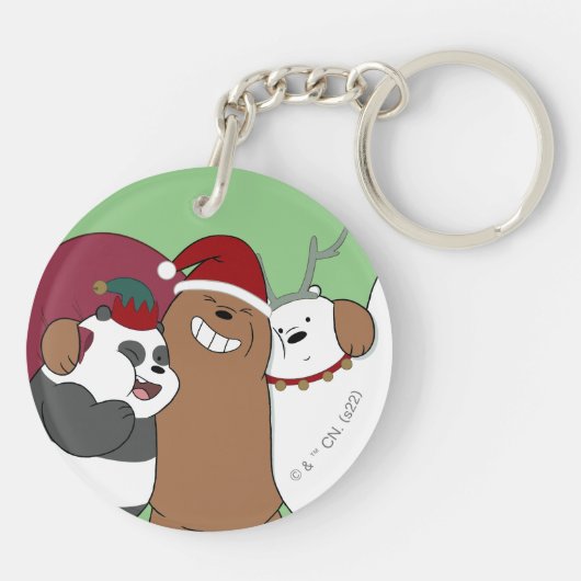 We Bare Bears - Season's Greetings Sleutelhanger (Achterkant)