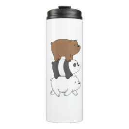 We Bare Bears Stack Tumbler | Grizz panda&Ice Bear Thermosbeker