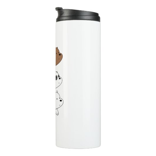 We Bare Bears Stack Tumbler | Grizz panda&Ice Bear Thermosbeker (Geroteerd rechts)