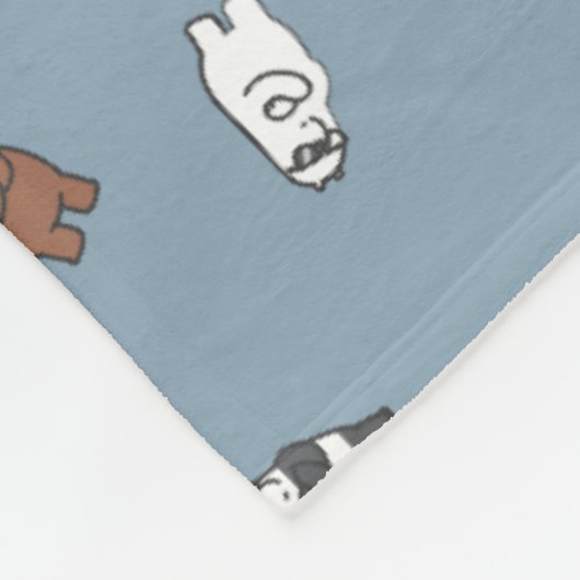 We Bare Bears - Sunglass Bears Pattern Fleece Deken (Hoek)