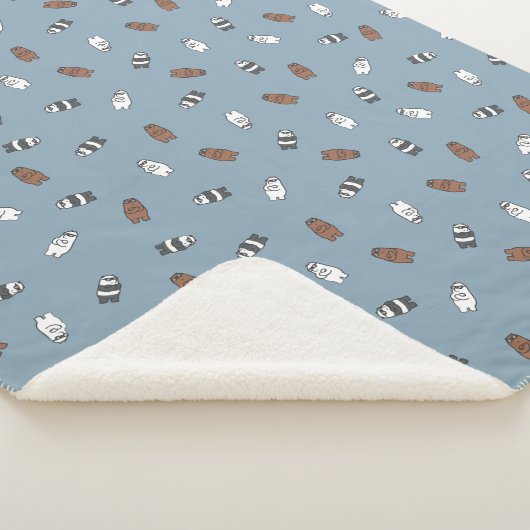 We Bare Bears - Sunglass Bears Pattern Sherpa Deken (3/4)