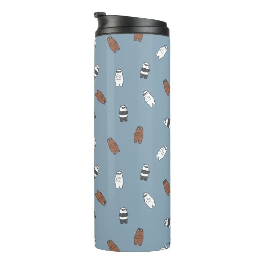 We Bare Bears - Sunglass Bears Pattern Thermosbeker (Geroteerd rechts)
