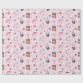 We Bare Bears - Valentine Hearts Pattern Cadeaupapier (Vlak)