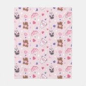 We Bare Bears - Valentine Hearts Pattern Fleece Deken (Voorkant)