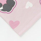 We Bare Bears - Valentine Hearts Pattern Fleece Deken (Hoek)