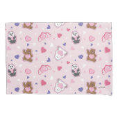 We Bare Bears - Valentine Hearts Pattern Kussensloop (Voorkant)