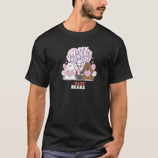We Bare Bears Valentine's Day Sitting Group Shot P T-shirt (Voorkant)