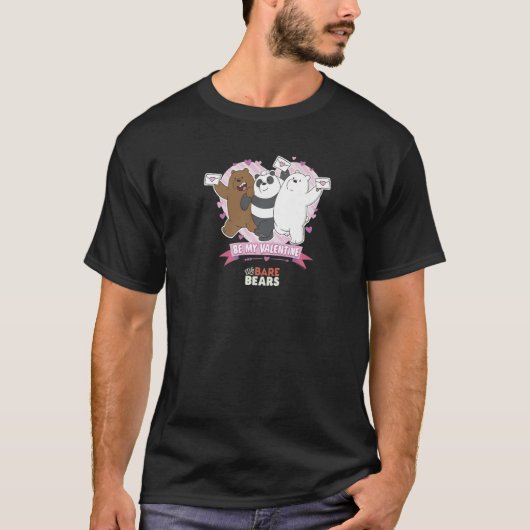 We Bare Bears Valentine's Day Standing Group Shot  T-shirt (Voorkant)