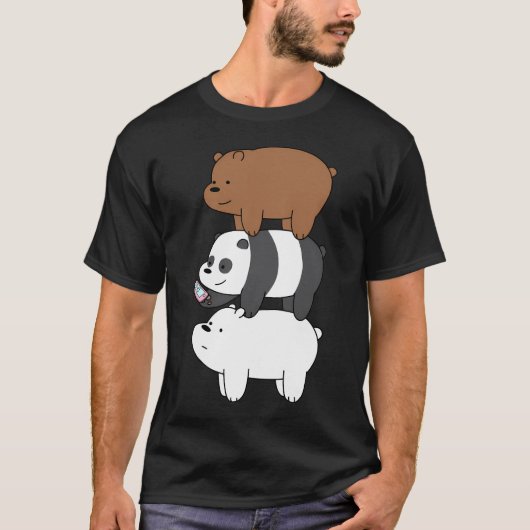 We Bare Bearsâ"''' Grizzly, Panda en Ice Beer T-shirt (Voorkant)