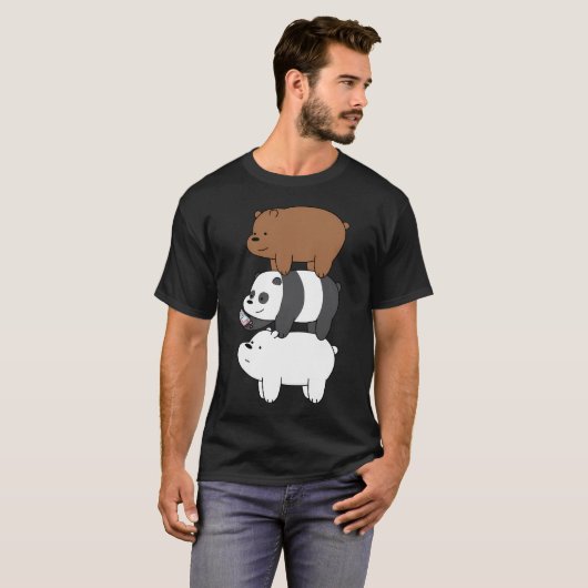 We Bare Bearsâ"''' Grizzly, Panda en Ice Beer T-shirt (Voorkant volledig)
