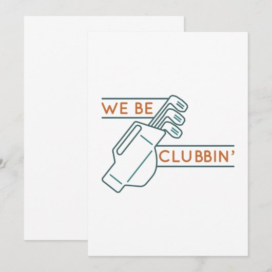 We be Clubbin" Bedankkaart (Voorkant / Achterkant)