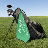 We be Clubbin" Golfhanddoek (Groen)