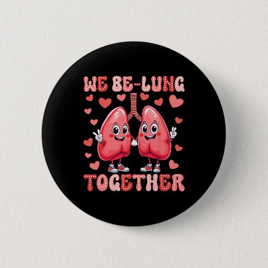 We Be-lung Samen Longfunctie Therapeut Valentin Ronde Button 5,7 Cm (Voorkant)