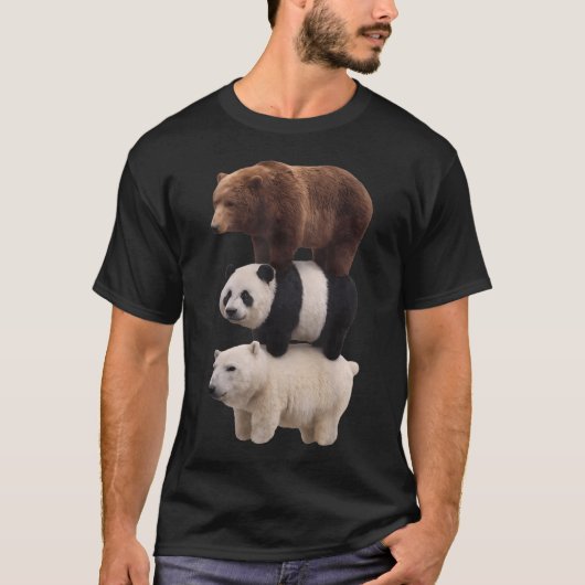 We Bears Realistisch Gestapelde Bares Meme T-shirt (Voorkant)