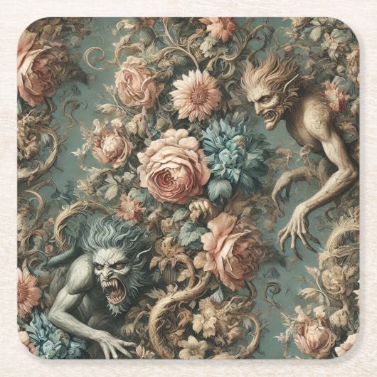 We Beast Tonight – Gothic Victorian Kartonnen Onderzetters (Voorkant)