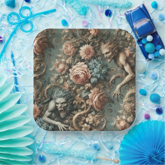 We Beast Tonight – Gothic Victorian Papieren Bordje (Feest)