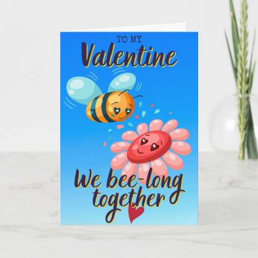 We Bee-long Samen Grappige Valentijnskaart Kaart (Voorkant)