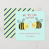 We Bee-long Samen Schattige Kinderen Valentijnsdag Notitiekaartje (Voorkant / Achterkant)