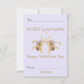 "We BEE long together" Classroom Valentine Card Notitiekaartje (Voorkant)