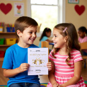 "We BEE long together" Classroom Valentine Card Notitiekaartje