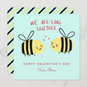 We Bee-long Together Cute Kids Valentine's Day Notitiekaartje (Voorkant / Achterkant)