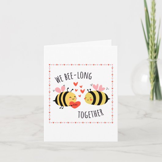 We Bee-long Together Greeting Card Kaart (Voorkant)