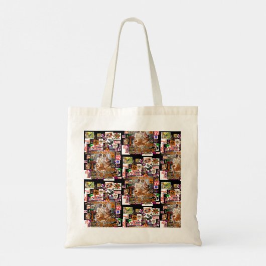 WE BEGINNEN MET ARMAGEDDON EN DIP NET SALMON TOTE BAG (Achterkant)