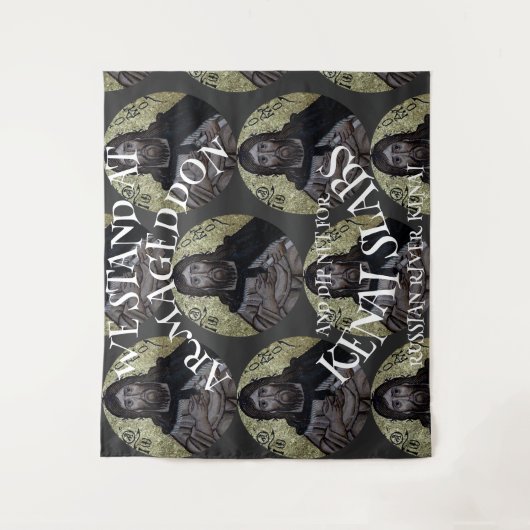 WE BEGINNEN MET ARMAGEDDON EN DIP NET SALMON WANDKLEED (Voorkant)