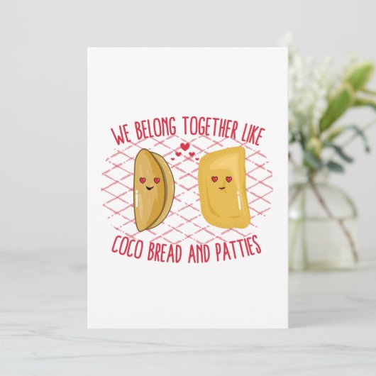 We behoren samen tot Coco Bread en Patties Feestdagenkaart (Staand voorkant)