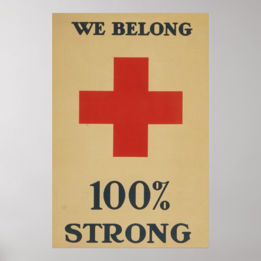 We behoren tot 100% sterk - Rode Kruis Poster (Voorkant)
