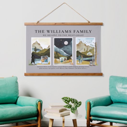 We behoren tot de westkust | Rustige Waterverf Hangend Wandkleed (Woonkamer)