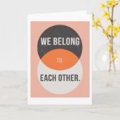 We behoren tot elkaar 5 "x7" Kaart (Gele Bloem)