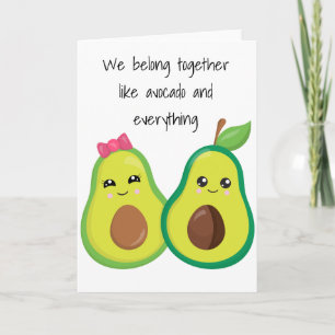 We Belong Together Love Avocado Funny Verjaardag Kaart