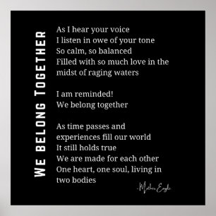 We Belong Together Love Poem poster muurkunst deco