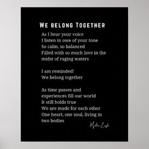 We Belong Together Love Poem poster muurkunst deco