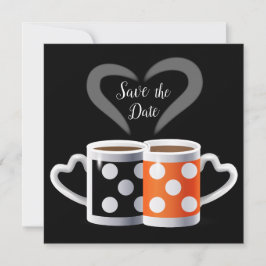 We Belong Together of Orange + Black Coffee bordje Save The Date