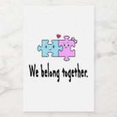 We belong together voedselcontainer etiket (Enkel label)