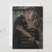 We beloven nog steeds een elegante fotoverjaardag kaart (Voorkant)