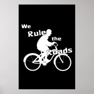 We bepalen de wegen (fietser) donkerder Poster