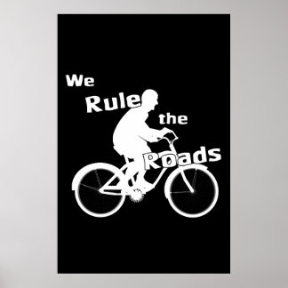 We bepalen de wegen (fietser) donkerder Poster
