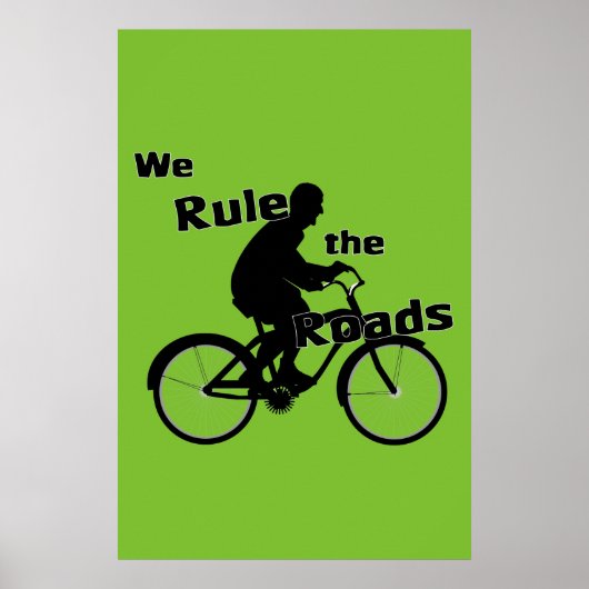 We bepalen het Poster van de Wegen (fietser) (Voorkant)