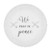 We bereiden in Peace Circle glazen snijplank (Voorkant)